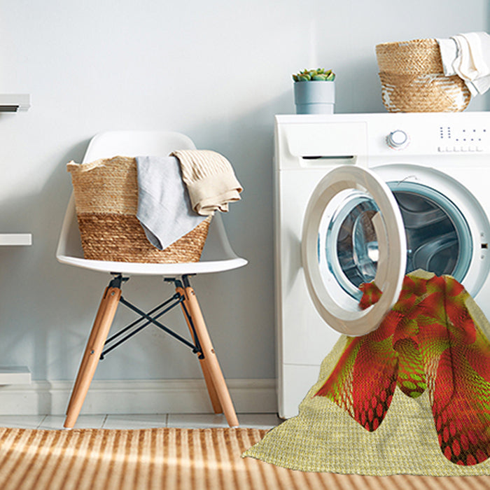 Machine Washable Transitional Red Rug in a Washing Machine, wshpat2759yw