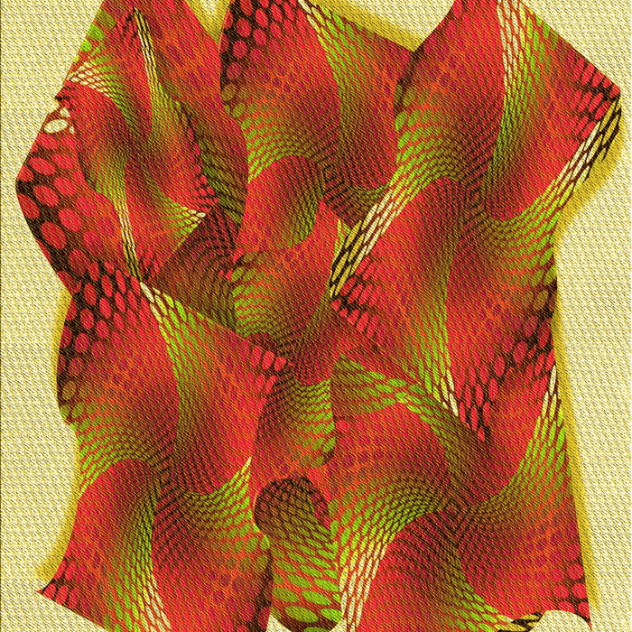 Patterned Red Rug, pat2759yw