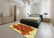 Patterned Red Rug in a Bedroom, pat2759yw