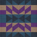 Square Patterned Blue Novelty Rug, pat275