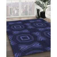 Patterned Night Blue Rug, pat276blu