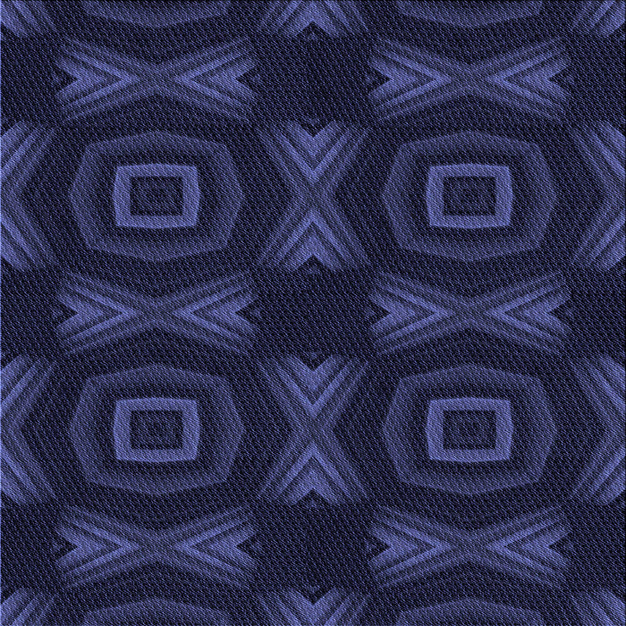 Round Patterned Night Blue Rug, pat276blu