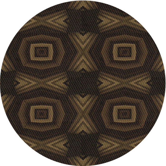 Square Patterned Midnight Gray Rug, pat276brn