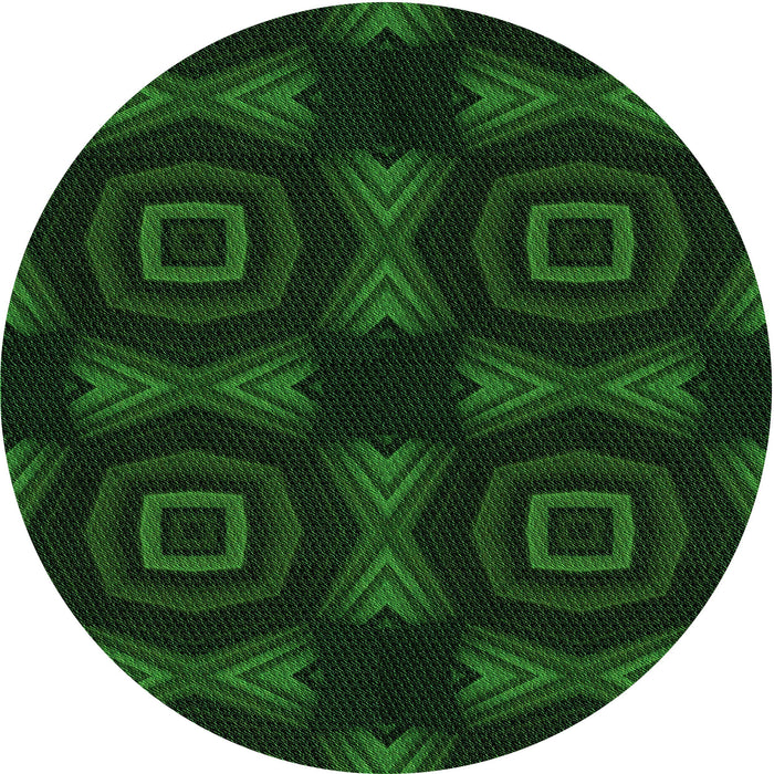 Square Patterned Green Rug, pat276grn