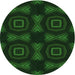 Square Patterned Green Rug, pat276grn