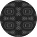 Square Patterned Midnight Gray Rug, pat276gry