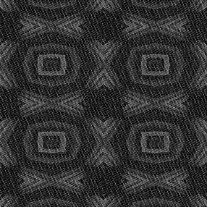 Round Patterned Midnight Gray Rug, pat276gry