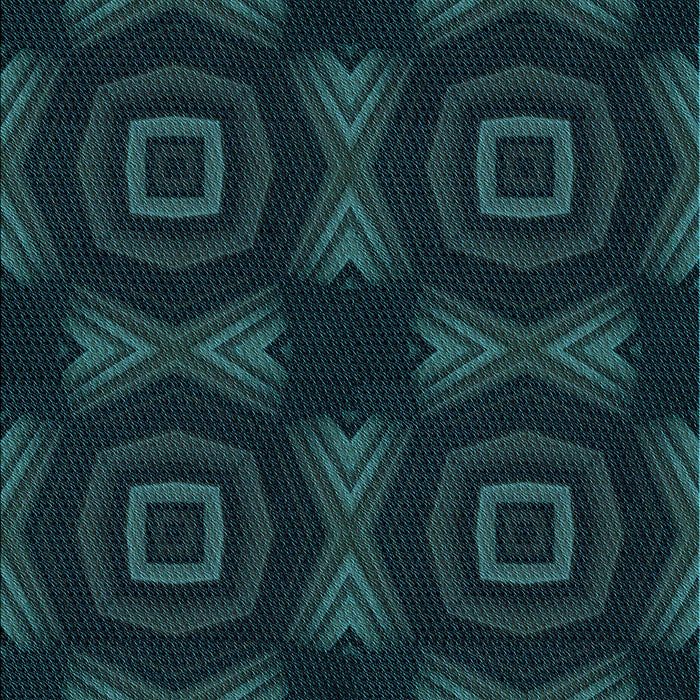 Patterned Teal Green Rug, pat276lblu