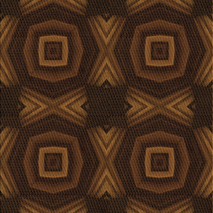 Patterned Saddle Brown Rug, pat276org