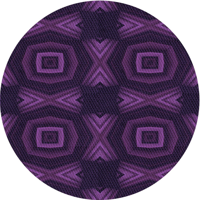 Square Patterned Deep Purple Rug, pat276pur