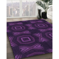 Patterned Deep Purple Rug, pat276pur