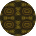 Square Patterned Dark Bronze Brown Rug, pat276yw