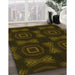 Patterned Dark Bronze Brown Rug in Family Room, pat276yw