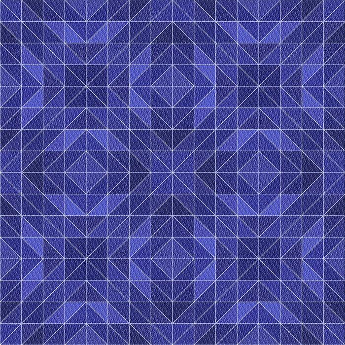 Round Patterned Cobalt Blue Rug, pat2760blu