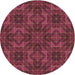 Square Machine Washable Transitional Cherry Red Rug in a Living Room, wshpat2760brn