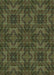 Patterned Olive Green Rug, pat2760grn