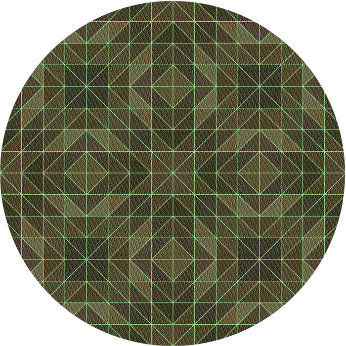 Square Machine Washable Transitional Olive Green Rug in a Living Room, wshpat2760grn