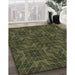 Machine Washable Transitional Olive Green Rug in a Family Room, wshpat2760grn