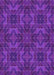 Machine Washable Transitional Jasmine Purple Rug, wshpat2760pur