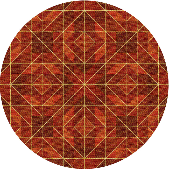 Square Machine Washable Transitional Orange Red Orange Rug in a Living Room, wshpat2760yw