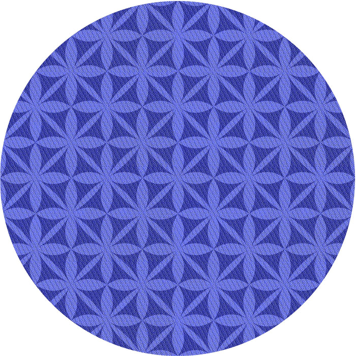 Square Patterned Light Slate Blue Rug, pat2761blu