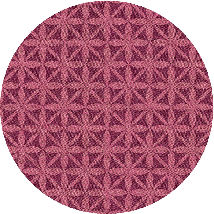 Square Patterned Rose Red Rug, pat2761brn