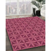 Machine Washable Transitional Rose Red Rug in a Family Room, wshpat2761brn
