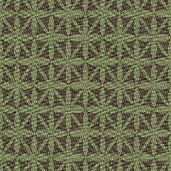 Machine Washable Transitional Green Rug, wshpat2761grn
