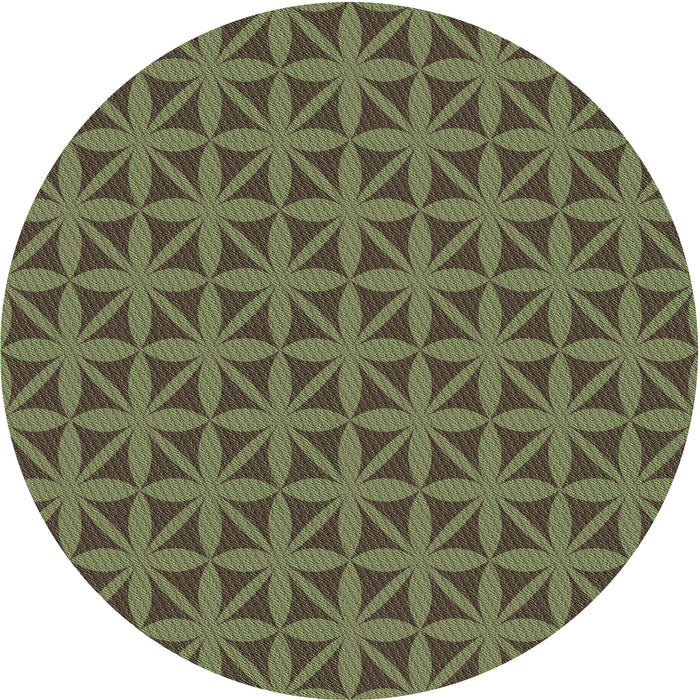 Square Machine Washable Transitional Green Rug in a Living Room, wshpat2761grn