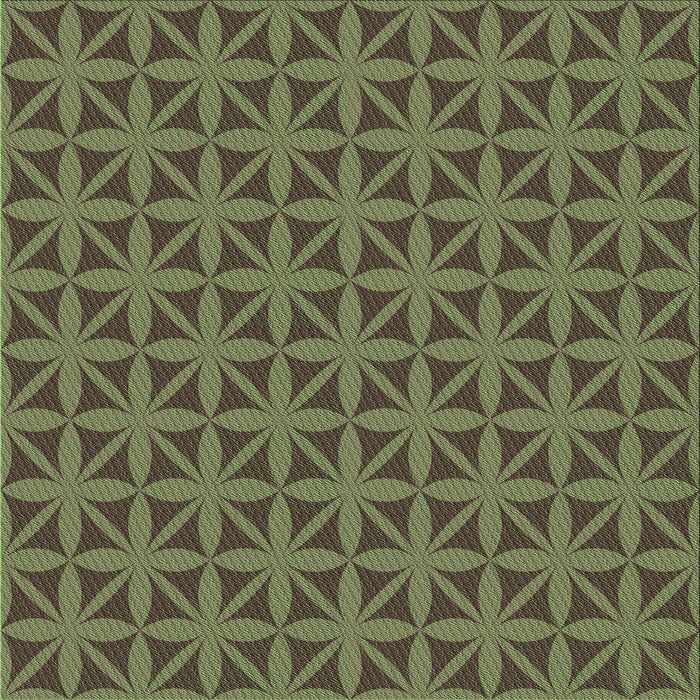 Round Patterned Green Rug, pat2761grn
