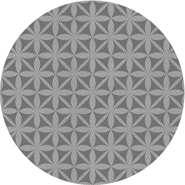 Square Patterned Dark Gray Rug, pat2761gry