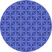 Square Patterned Blue Rug, pat2761lblu