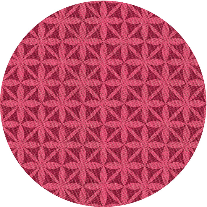 Square Patterned Crimson Red Rug, pat2761org