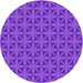 Square Patterned Neon Purple Rug, pat2761pur