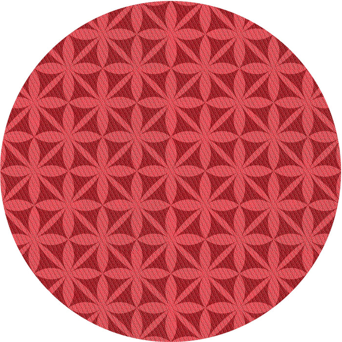 Square Patterned Red Rug, pat2761rd