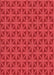 Machine Washable Transitional Red Rug, wshpat2761rd