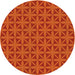 Square Patterned Orange Red Orange Rug, pat2761yw