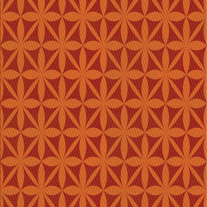 Patterned Orange Red Orange Rug, pat2761yw