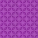 Square Patterned Dark Violet Purple Novelty Rug, pat2761