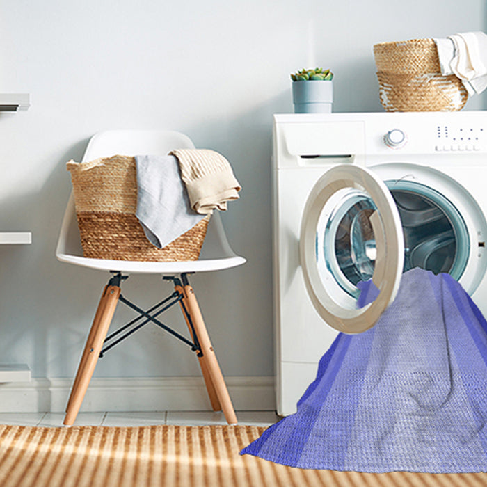 Machine Washable Transitional Jeans Blue Rug in a Washing Machine, wshpat2762blu