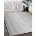 Machine Washable Transitional Dark Gray Rug in a Family Room, wshpat2762gry