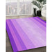 Machine Washable Transitional Violet Purple Rug in a Family Room, wshpat2762pur