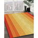 Patterned Orange Red Orange Rug in Family Room, pat2762yw