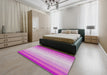 Machine Washable Transitional Crimson Purple Rug in a Bedroom, wshpat2762