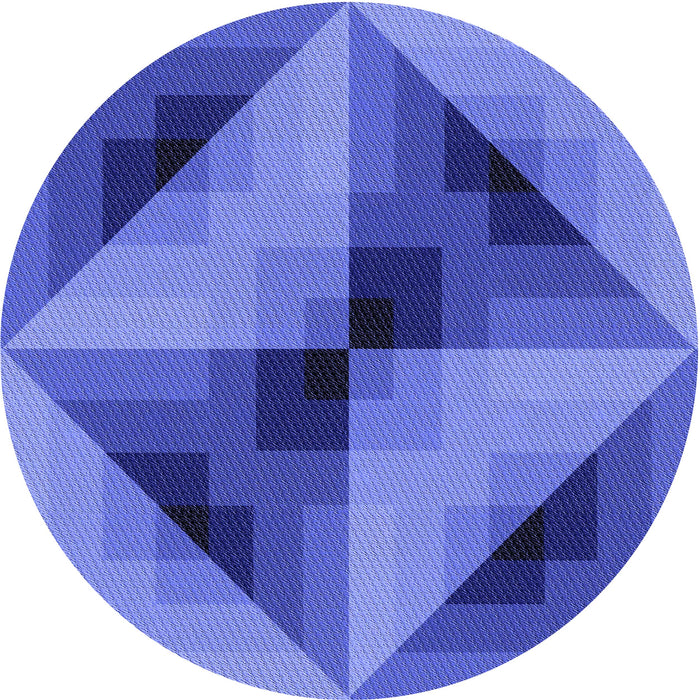 Square Patterned Sky Blue Rug, pat2763blu