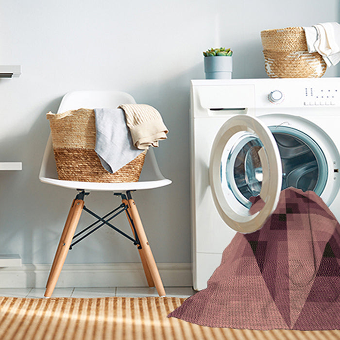 Machine Washable Transitional Sunrise Orange Rug in a Washing Machine, wshpat2763brn