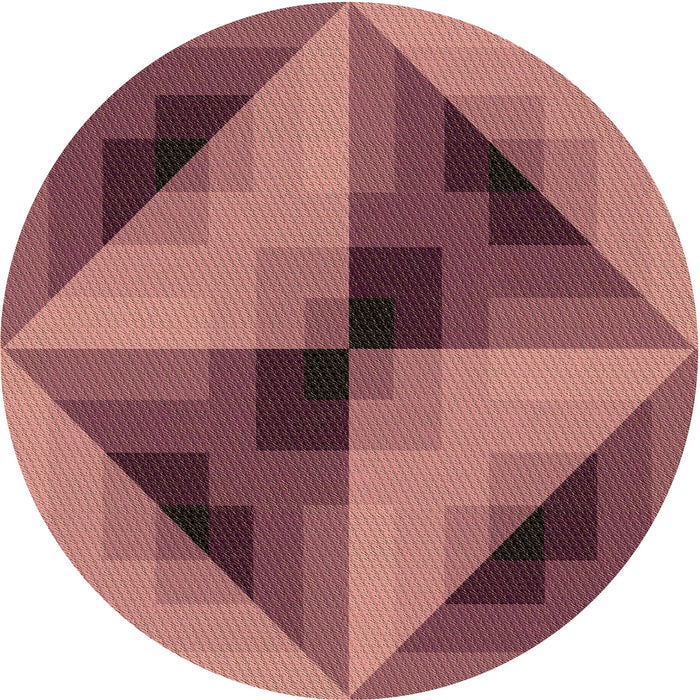 Square Patterned Sunrise Orange Rug, pat2763brn