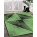 Machine Washable Transitional Green Rug in a Family Room, wshpat2763grn