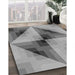 Machine Washable Transitional Carbon Gray Rug in a Family Room, wshpat2763gry