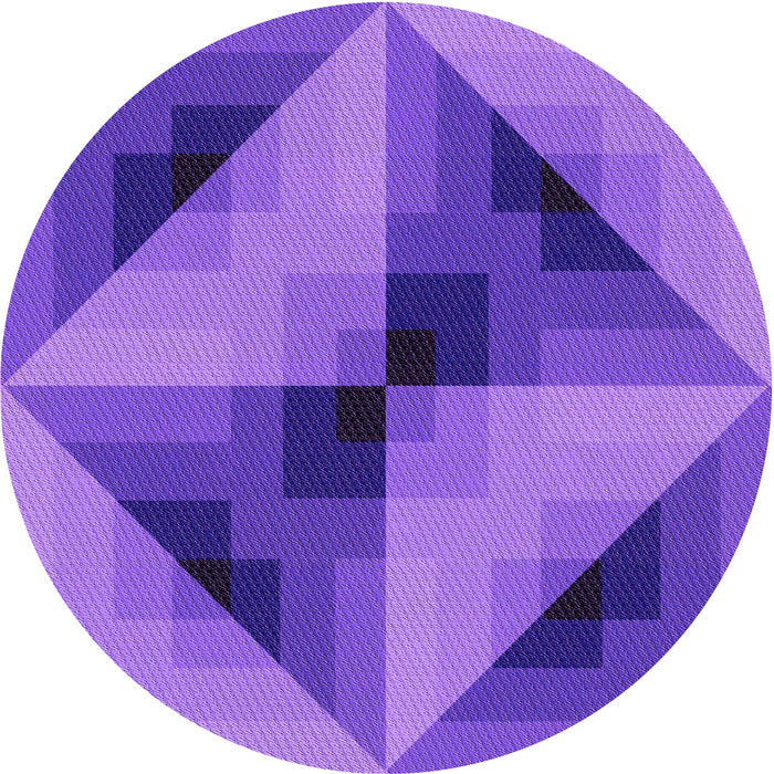 Square Patterned Purple Rug, pat2763pur